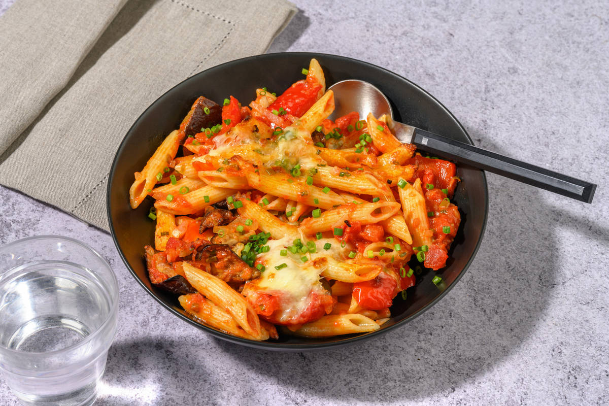Double Cheese Ratatouille Pasta al Forno