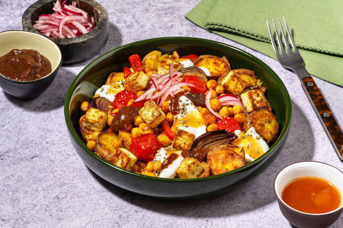Aloo Chaat Inspired Paneer Loaded Potatoes