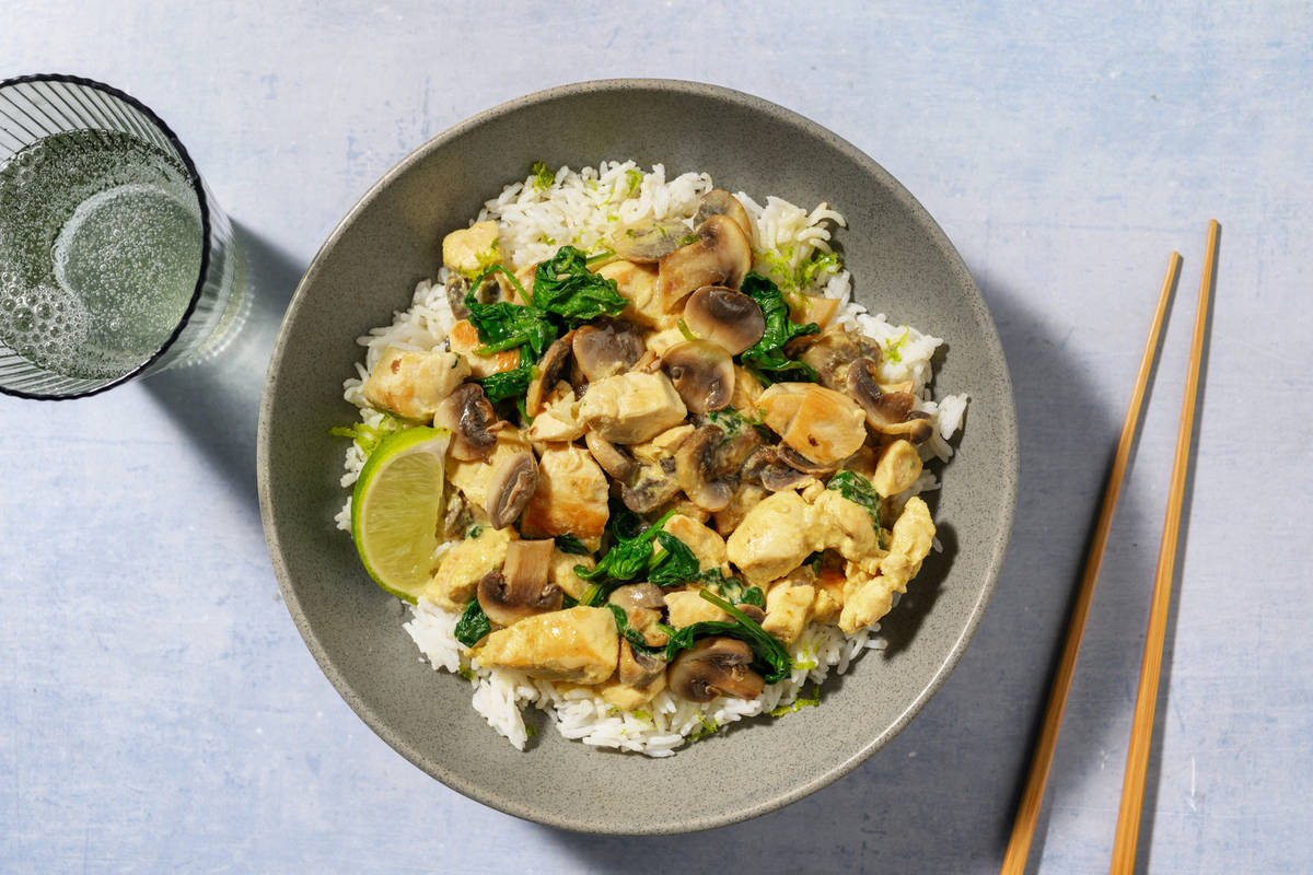 Thai Green Style Chicken and Mushroom Curry