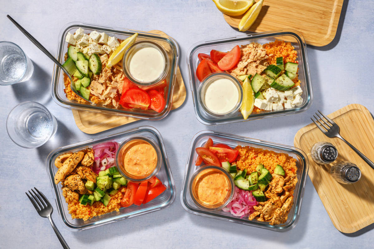 Bulgur Bowl mit Hähnchen und Thunfisch