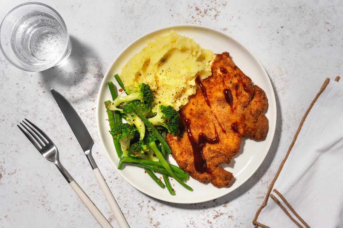 Tex-Mex Style Crispy Chicken and Bacon Mash