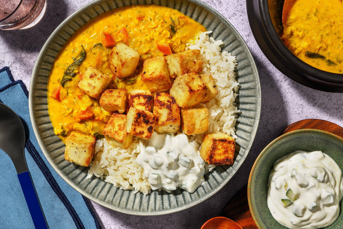 Romige spinaziedahl met tofu