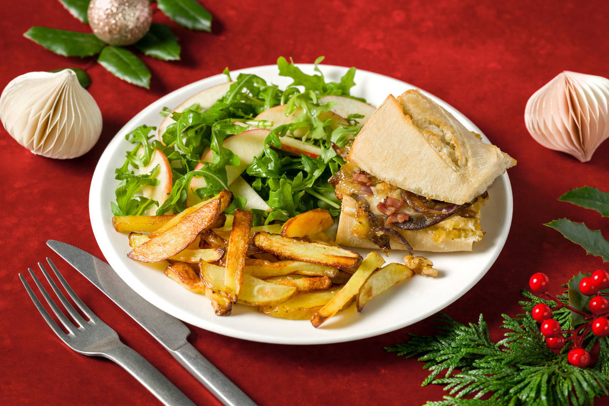 Festive Goat's Cheese, Bacon, Onion & Fig Jam Toastie