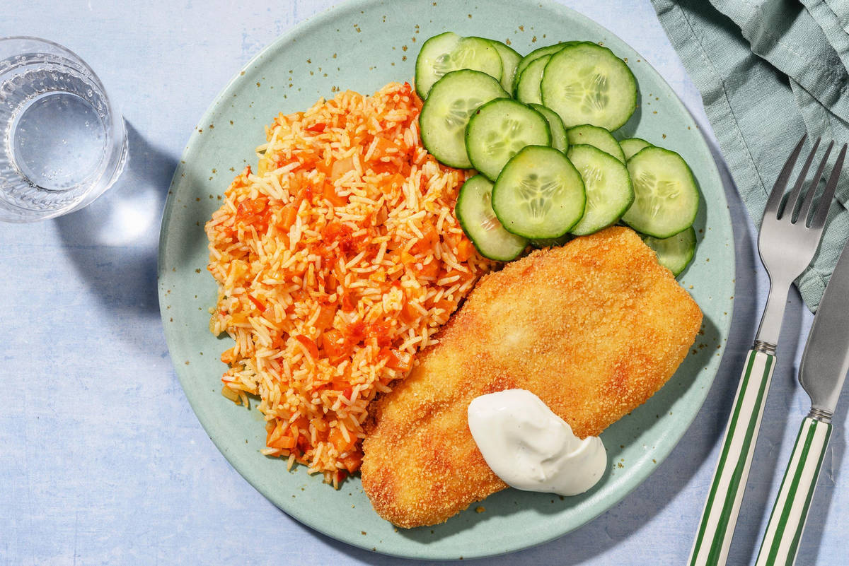 Fischfilet mit schnellem Djuvec-Reis