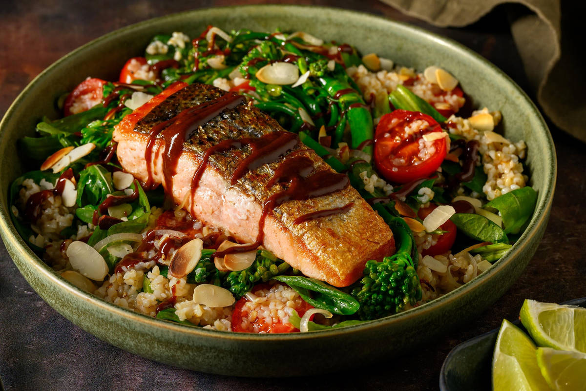 Salmon with Broccolini & Tahini Dressing