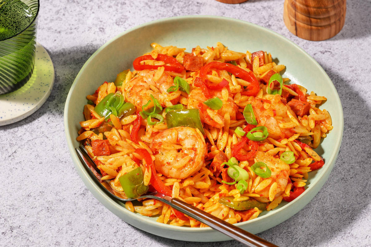 Jambalaya! Kreolische Garnelen-Chorizo-Pfanne