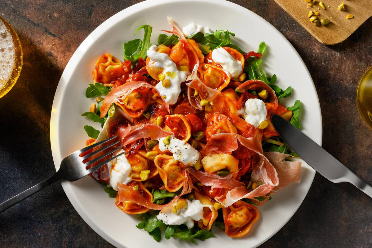 Tortelloni, jambon serrano et burrata