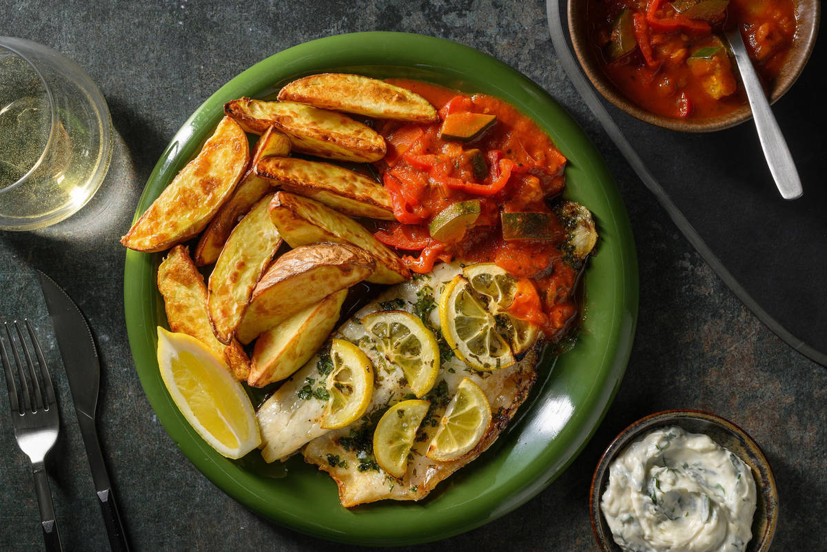 Filet de bar en papillote et ratatouille