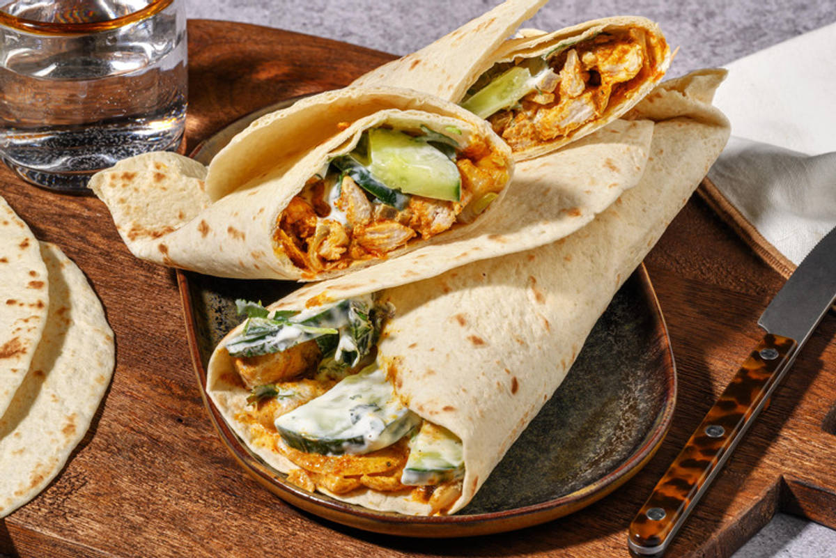 Bombay Korma Wrap mit Hähnchen