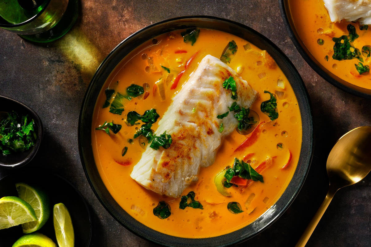 Kabeljauwfilet met smokey soep à la moqueca
