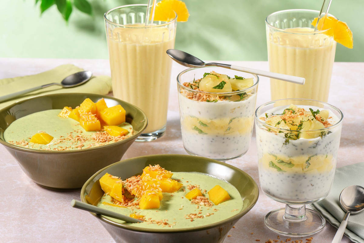 Chiagrød, smoothiebowl og smoothiekit