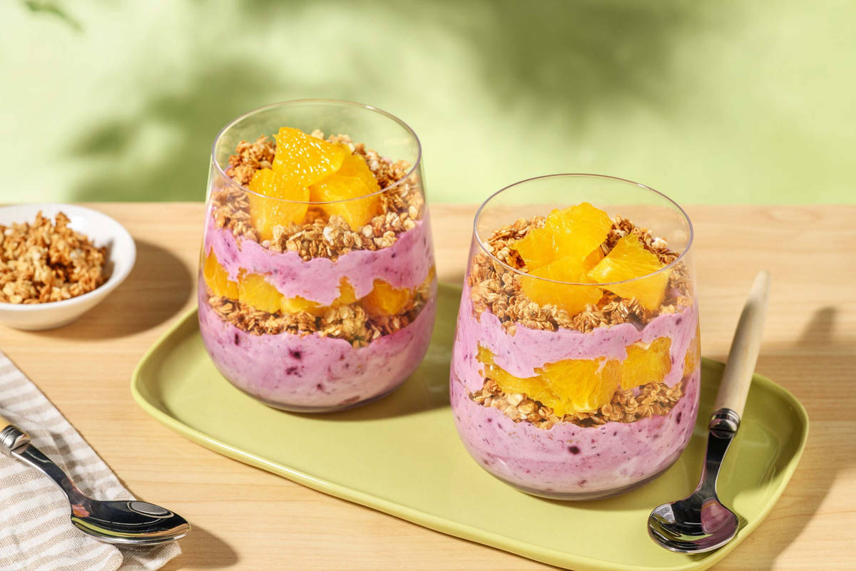 Appelsintoppet blåbæryoghurt