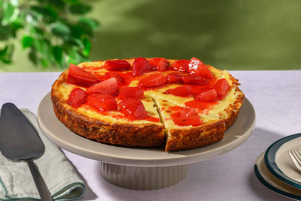 Aardbeiencheesecake met citroenrasp