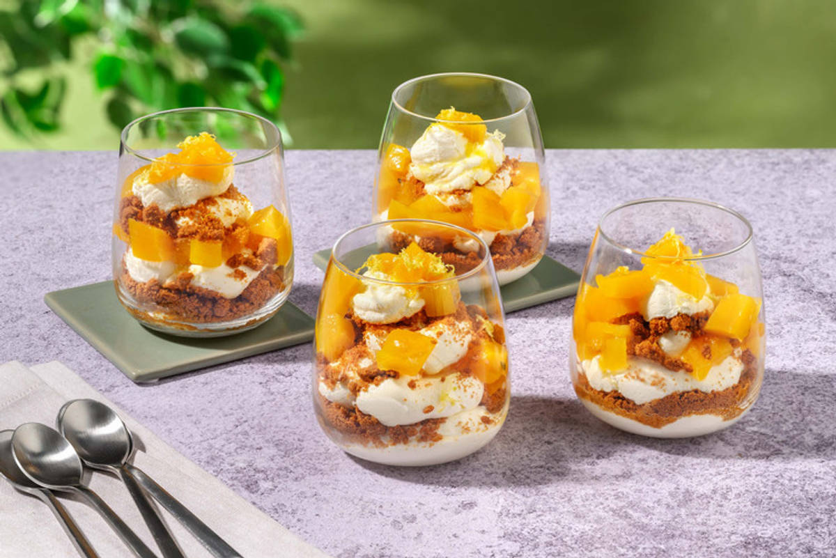 Cheesecake à la pêche sans cuisson