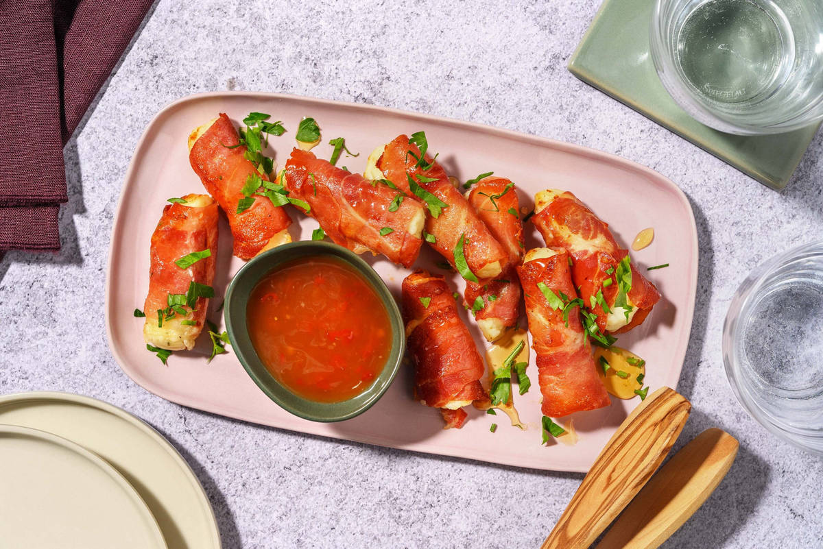 Serrano Wrapped Honey Halloumi Chips
