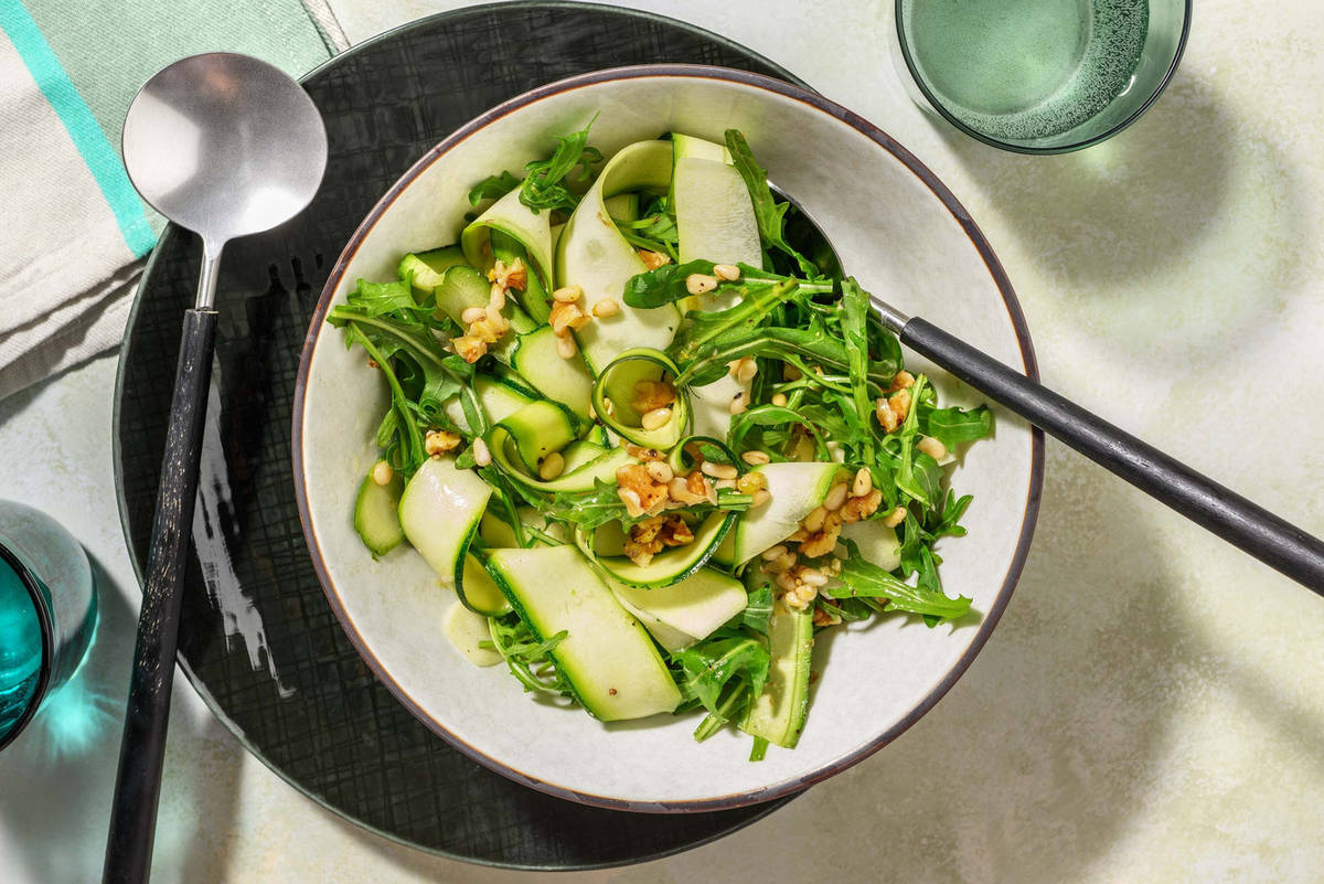 Speedy Nutty Lemon and Courgette Side Salad