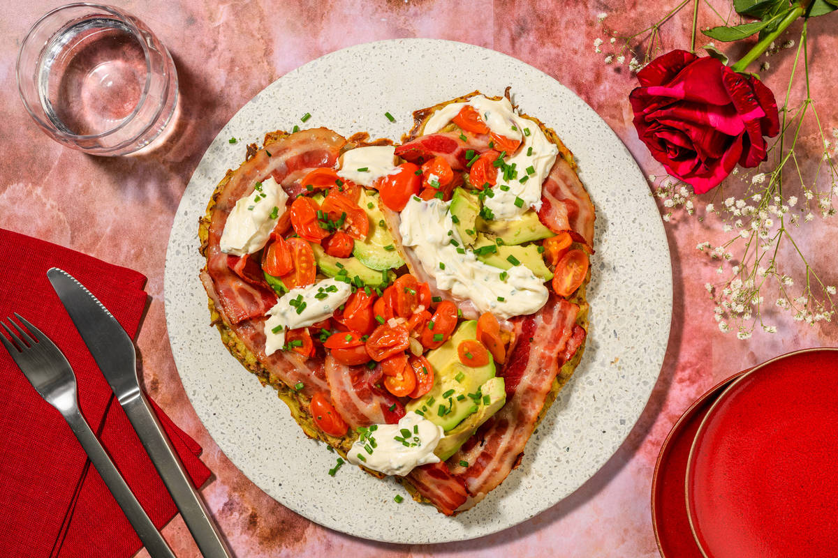 Valentine's Giant Homemade Hash Brown Heart