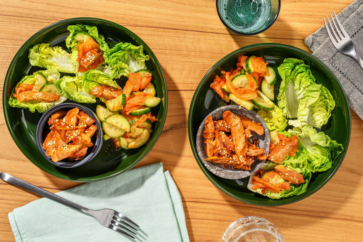 Ssambap Style Bulgogi Pork Lettuce Wraps