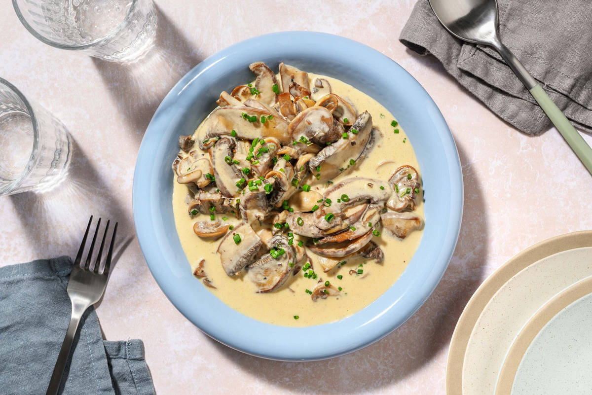 Creamy Truffle Portobello Mushrooms