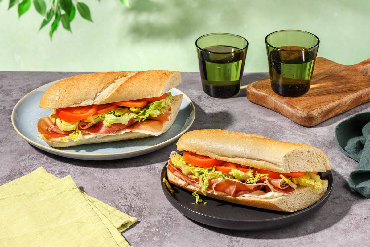 Serrano, Lettuce & Tomato Baguette Lunch Bundle