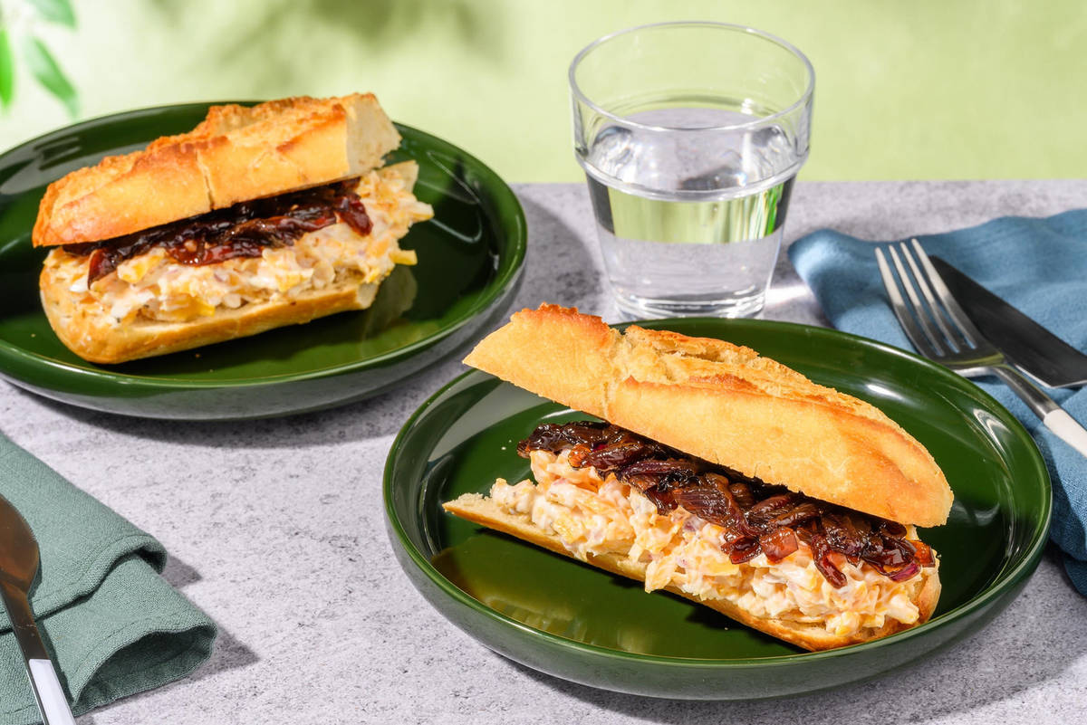 Double Cheese and Onion Baguette Lunch Bundle