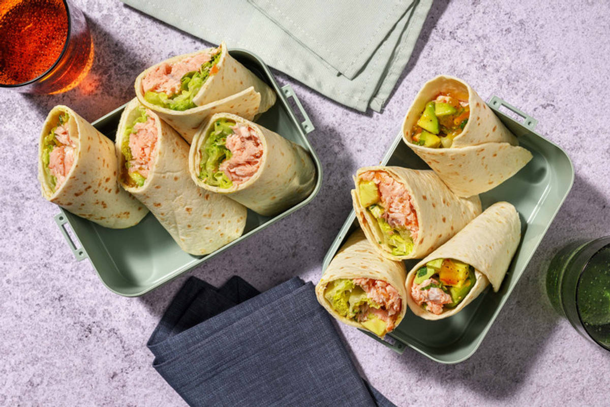 Wraps met gerookte zalm