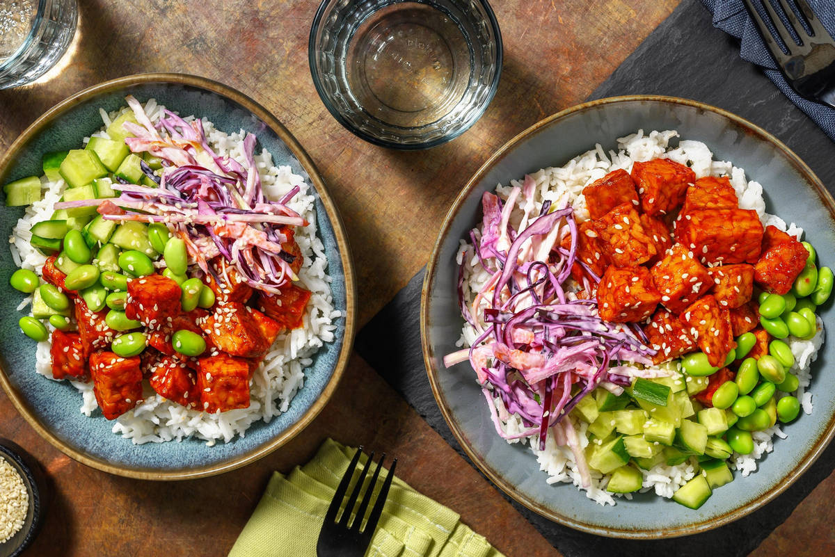 Pokébowl met tempeh