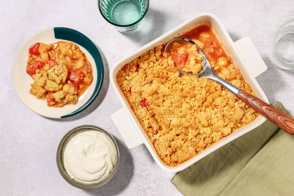 Crumble pomme-fraise