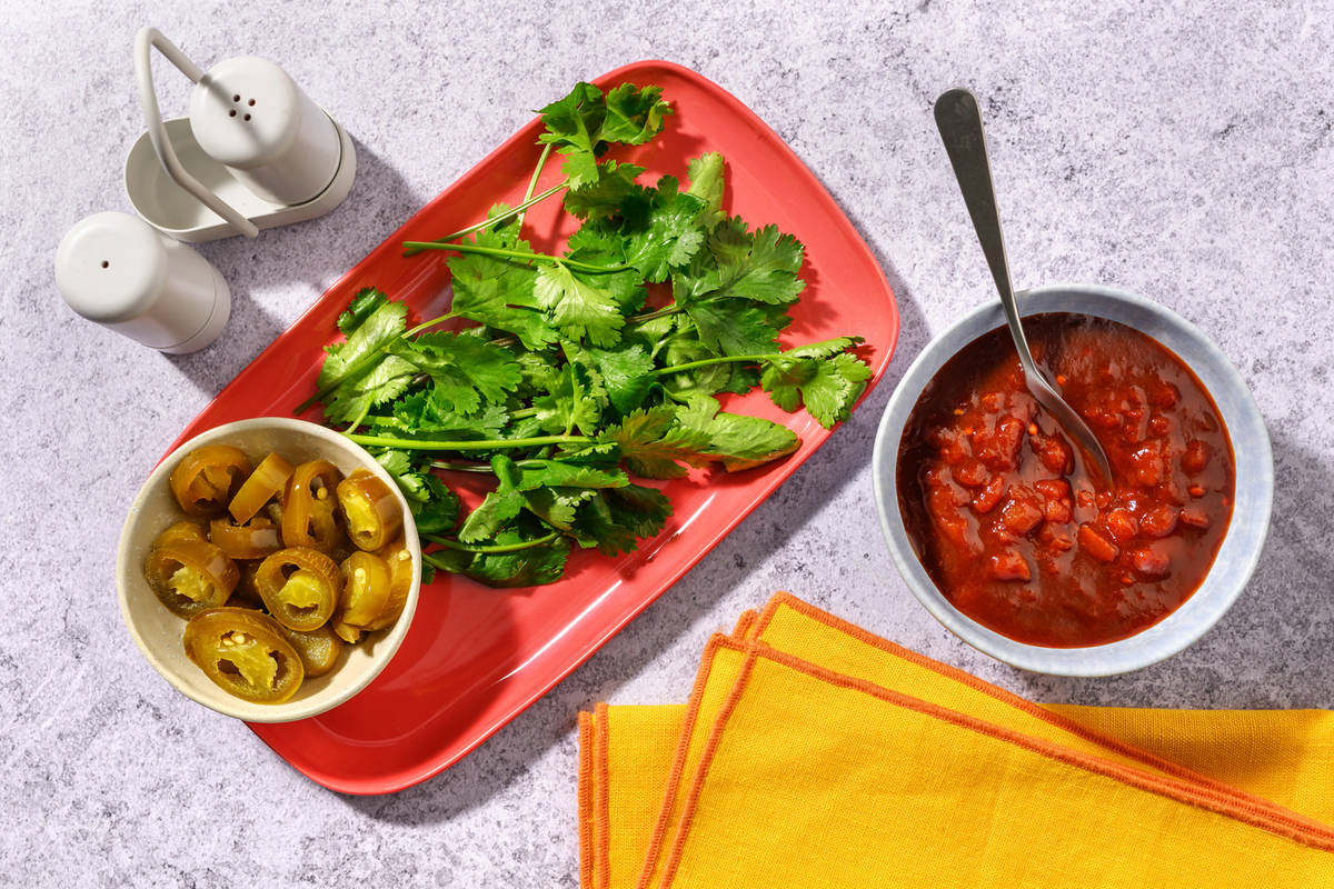 Coriander, Pickled Jalapenos & Tomato Salsa