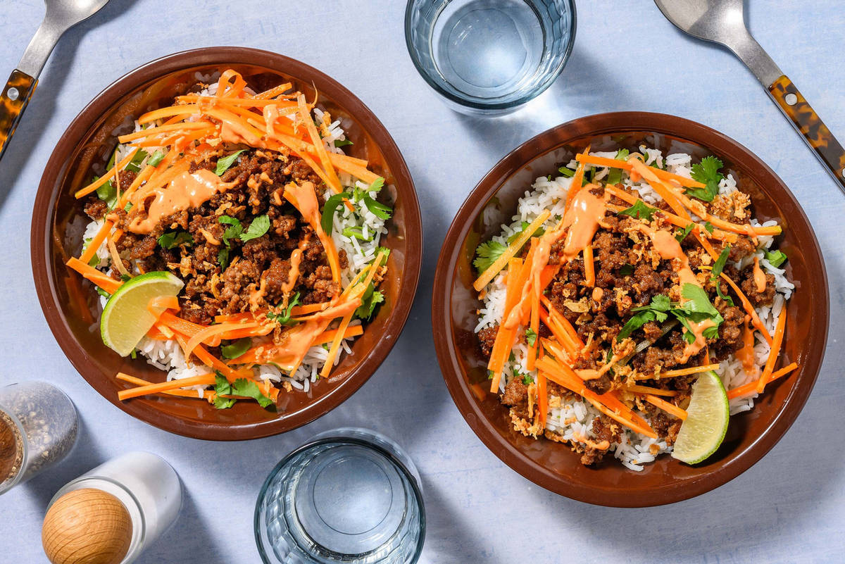 Quick Sesame-Soy Pork Bowls