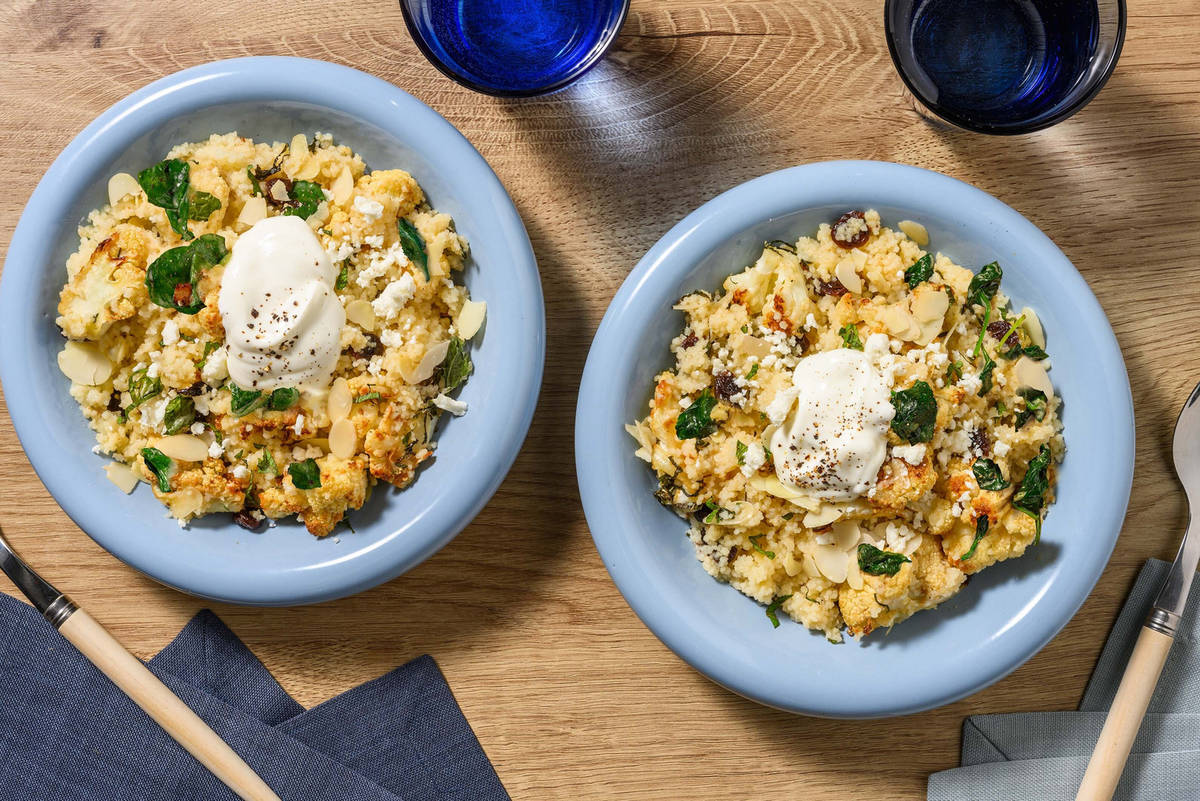 Moroccan-Inspired Roasted Cauliflower Bowl