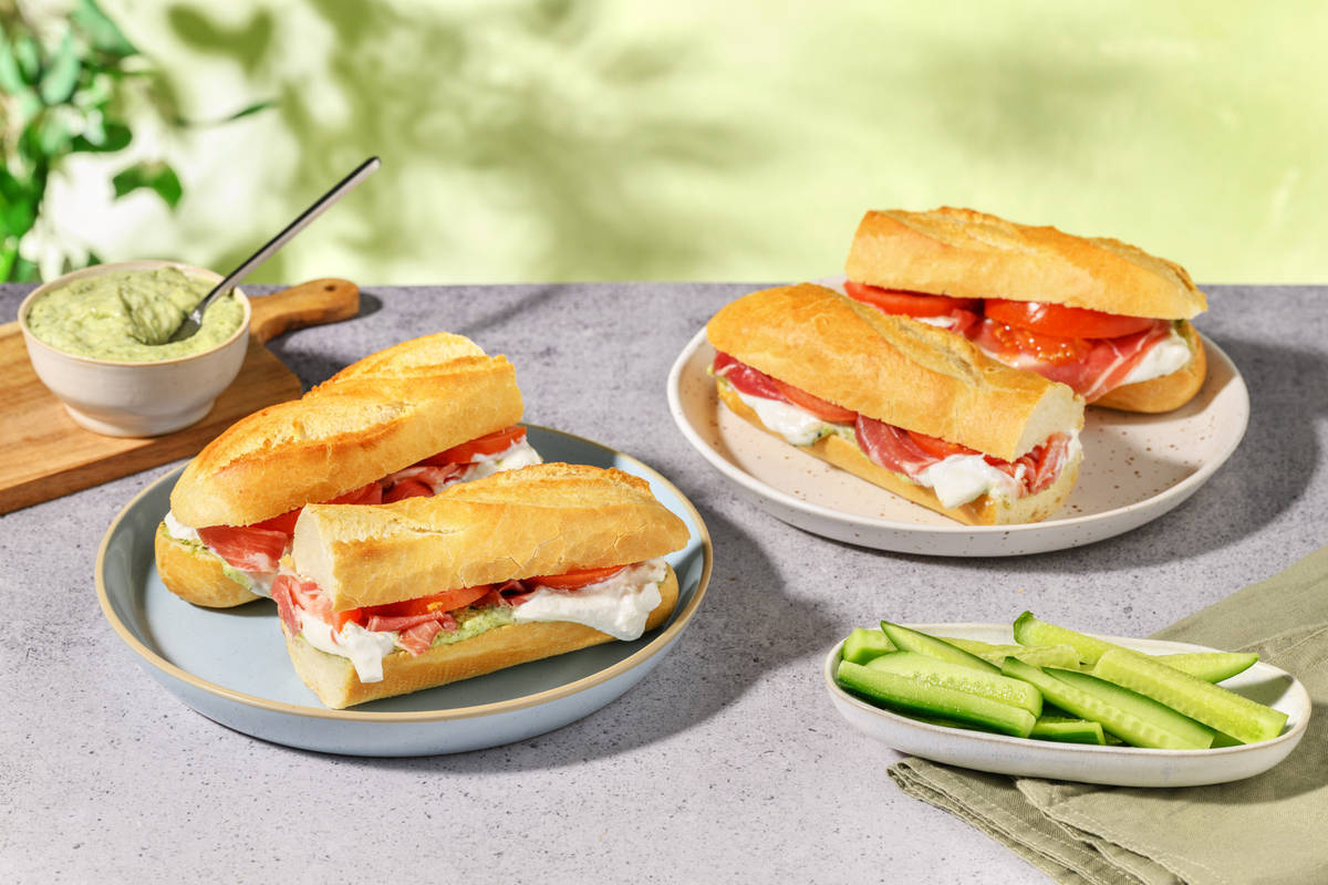 Sandwich burrata & jambon sec