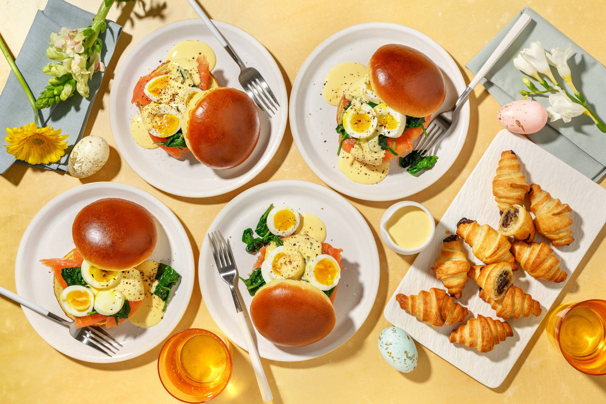 Brunch : Buns saumon fumé, œufs & hollandaise