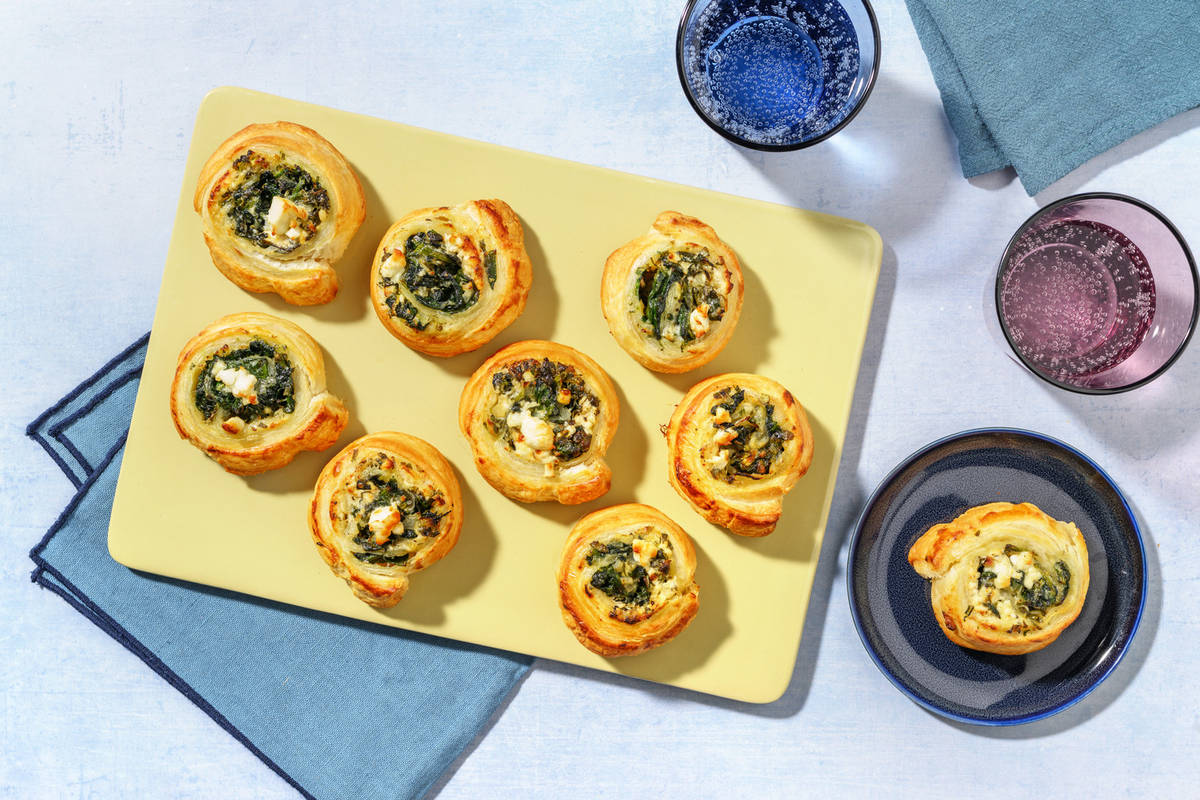 Roulés apéro façon spanakopita grecque