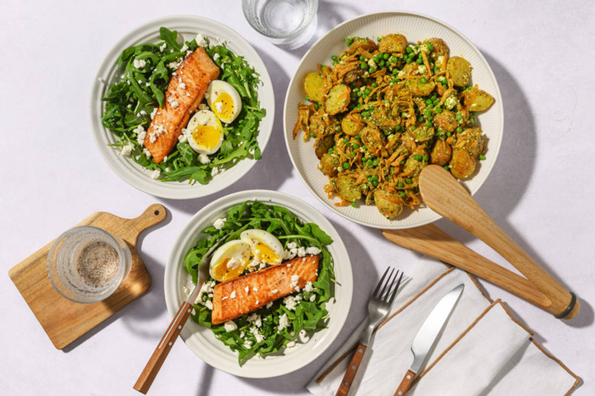 Salmon and Pesto Potato Salad