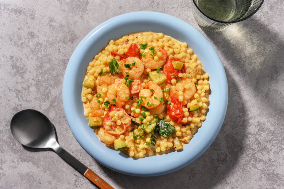 Couscous perlato alle mazzancolle stile 'fregula'
