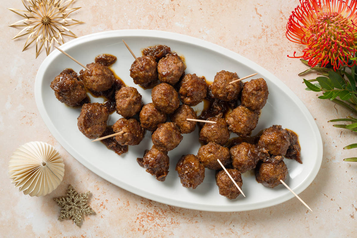 Spiced Mini Lamb Cocktail Meatballs