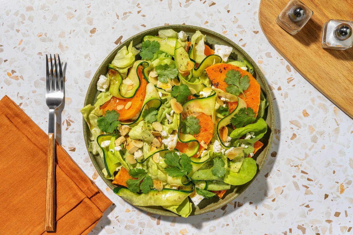 Roast Pumpkin & Courgette Ribbon Salad