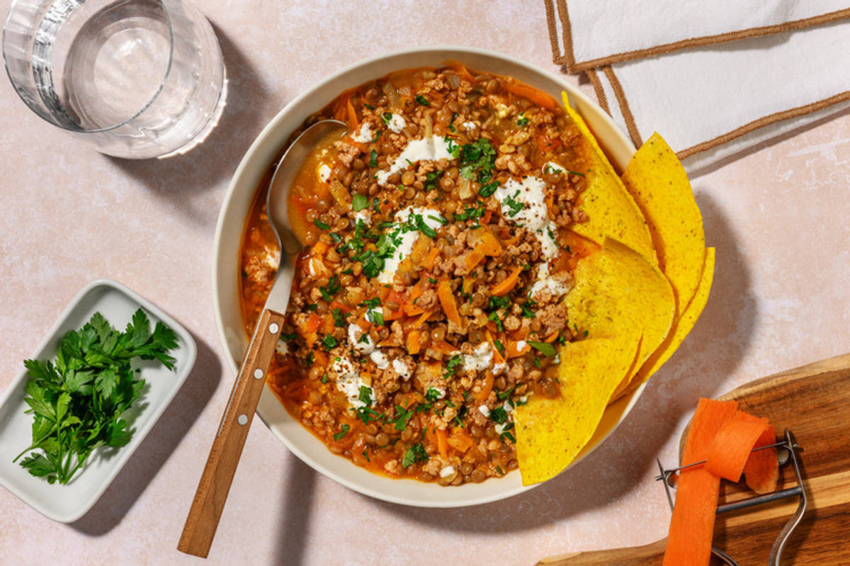 Shorba - stufato di carne e lenticchie speziate