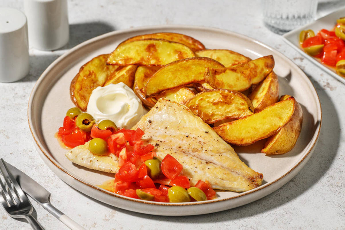 Filetto di orata alle olive e pomodorini