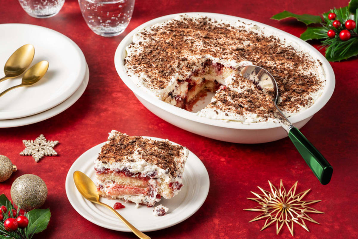 Kerst-tiramisu met cranberry's