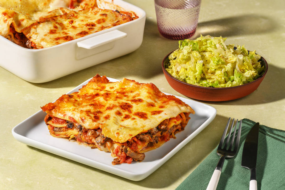 Lasagne végétariennes aux champignons & carotte