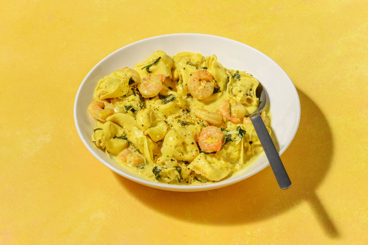 Tortelloni & crevettes aux curry 