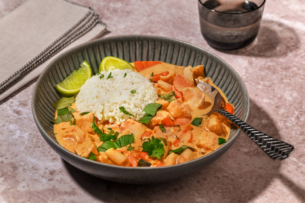 Curry rouge façon thaï au lieu & riz