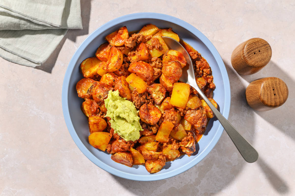 Mexican Style Cheesy Pork Hash