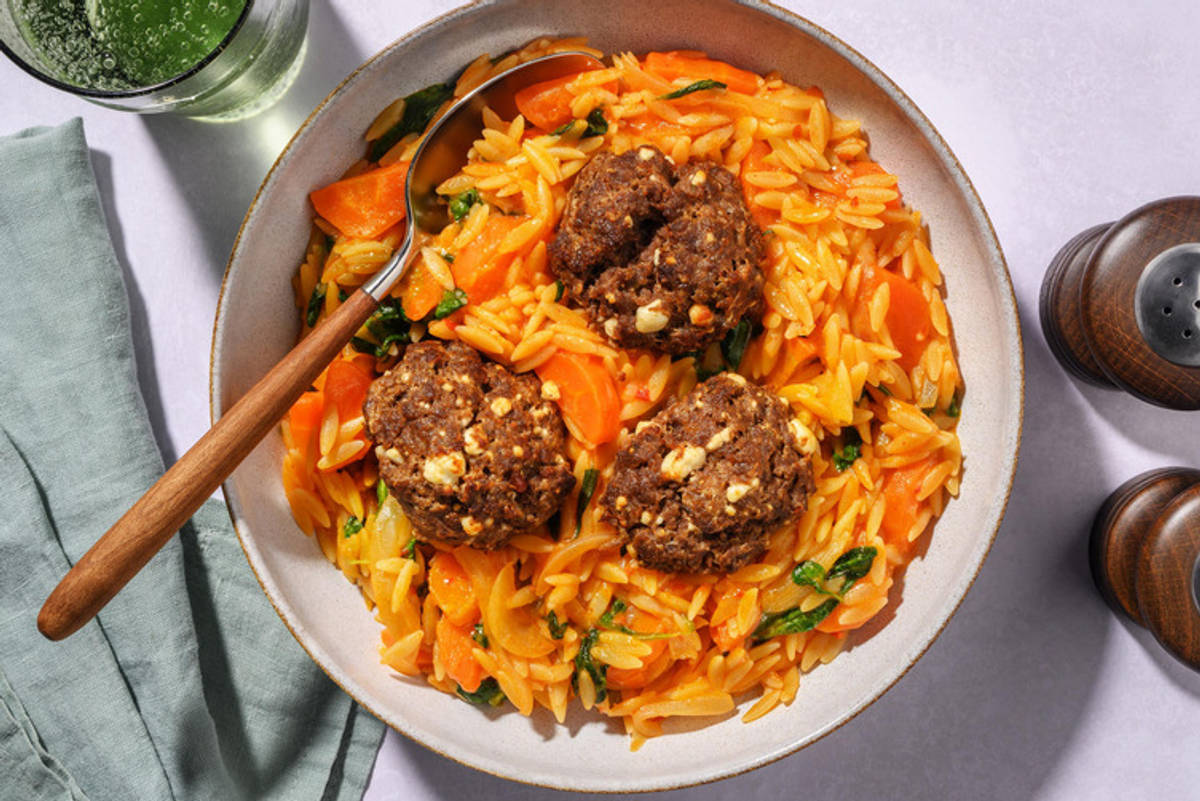 Bio-Rinder-Bifteki mit Hirtenkäse aus dem Air-Fryer