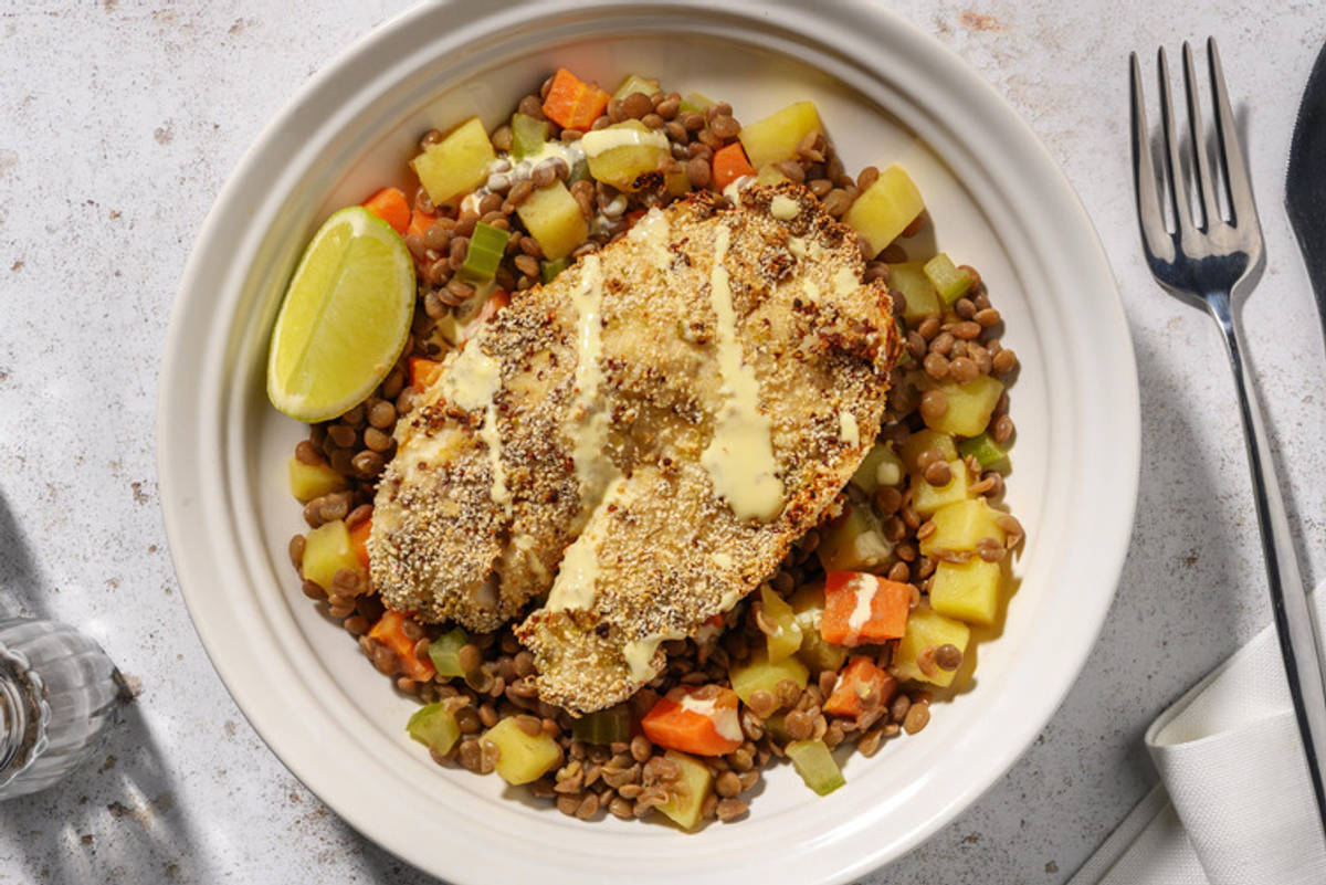 Pangasius mit Senfkruste aus dem Airfryer