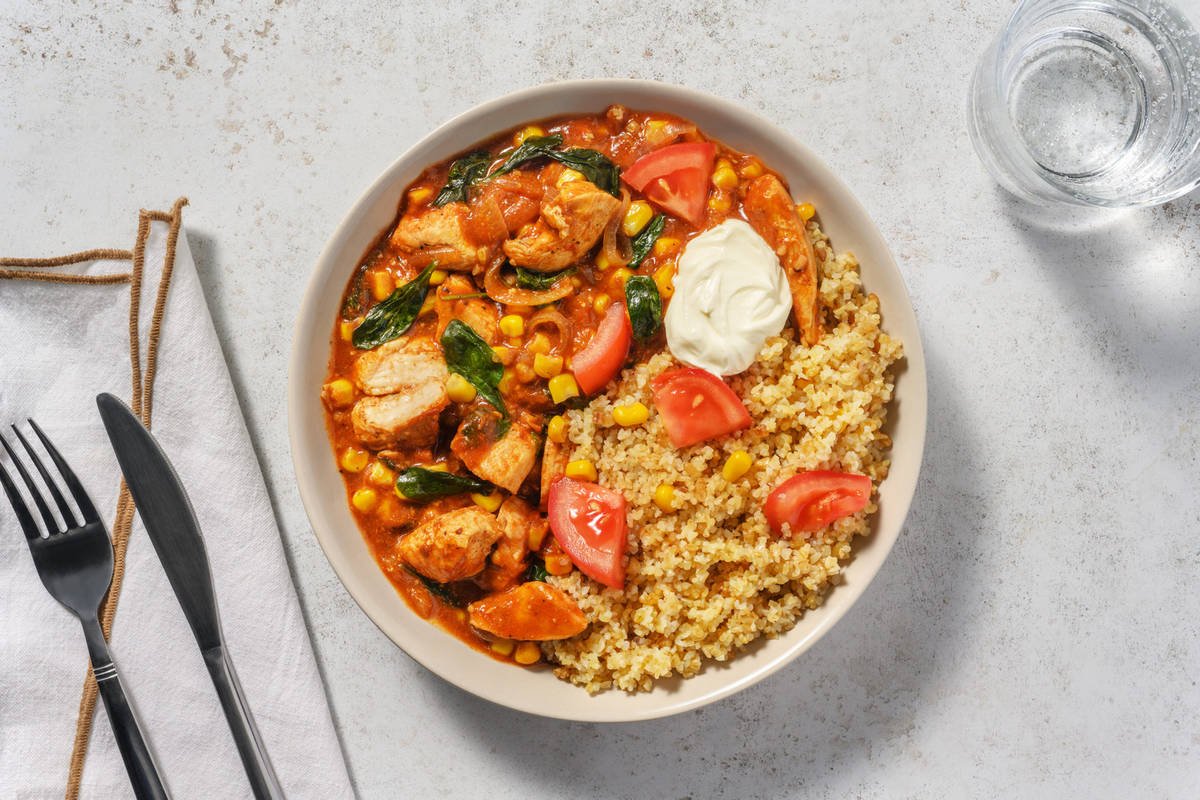 Chipotle Chicken and Sweetcorn Bulgur Bowl