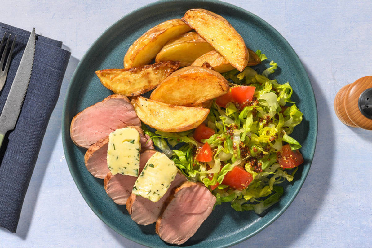 Bio-Schweinefilet mit frischer Estragonbutter