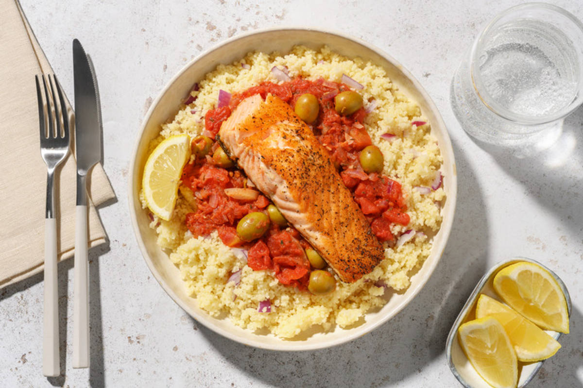 Provenzalischer Lachs auf Fenchelgemüse